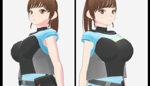 水色の服を着た巨乳のお姉さん（セリフなし  3DCGモデル  イラスト集）