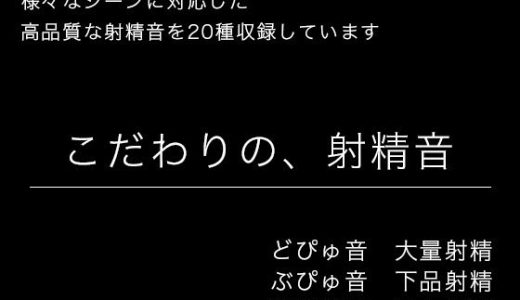 【効果音・音素材】こだわりの、射精音【様々なシーンに対応】
